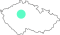 Map of the Czech Republic with Prague marked